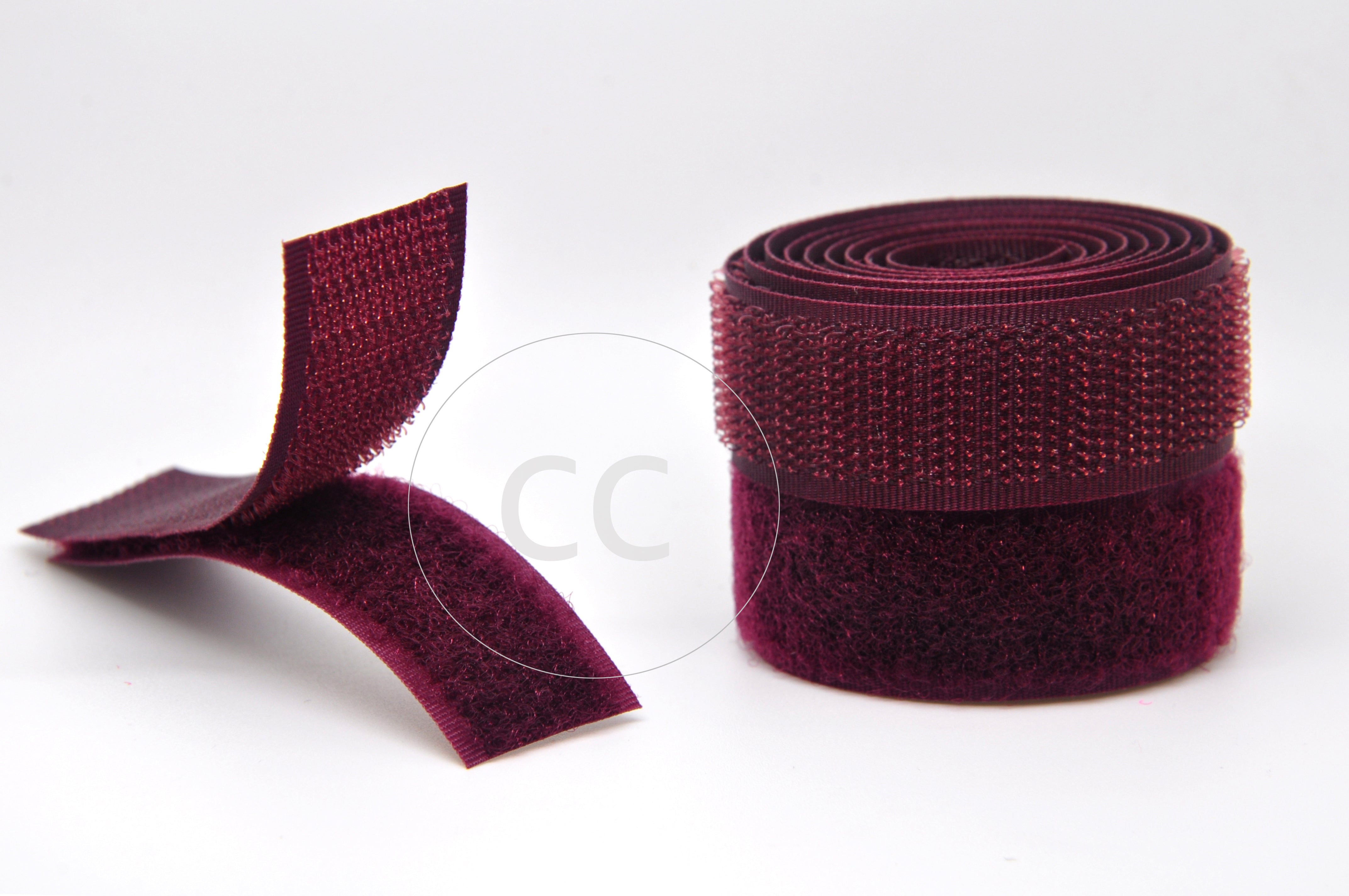 Burgundy Sew-on Hook & Loop tape Alfatex® Brand supplied by the Velcro Companies