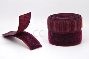 Burgundy Sew-on Hook & Loop tape Alfatex® Brand supplied by the Velcro Companies